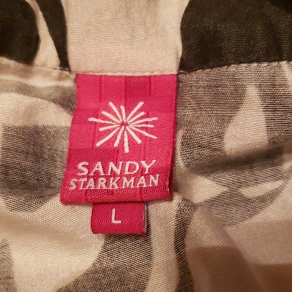 Sandy Starkman Black White Elegant Blouse Large - Picture 8 of 8